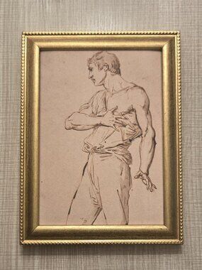 François André Vincent "Standing Man...." Art Reproduction Print